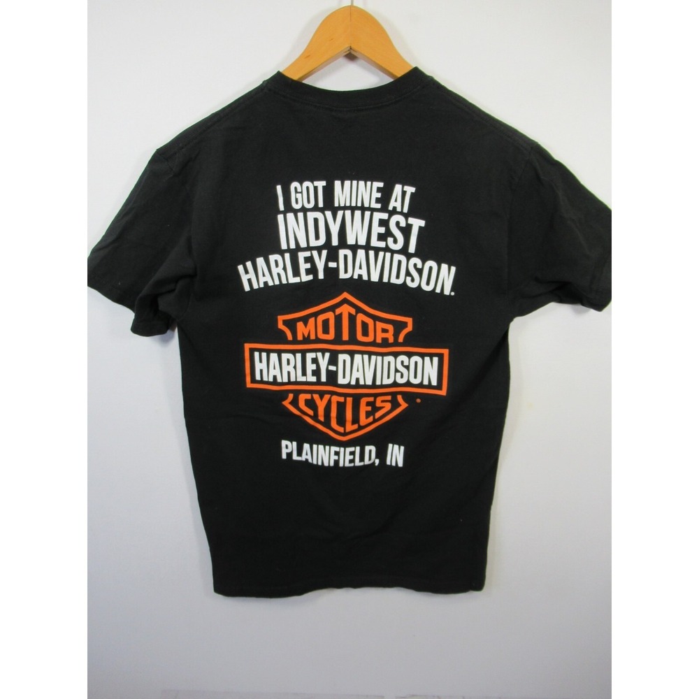 Harley Davidson Plainfield Indiana T-shirt Men Medium Short Sleeve Indianapolis
